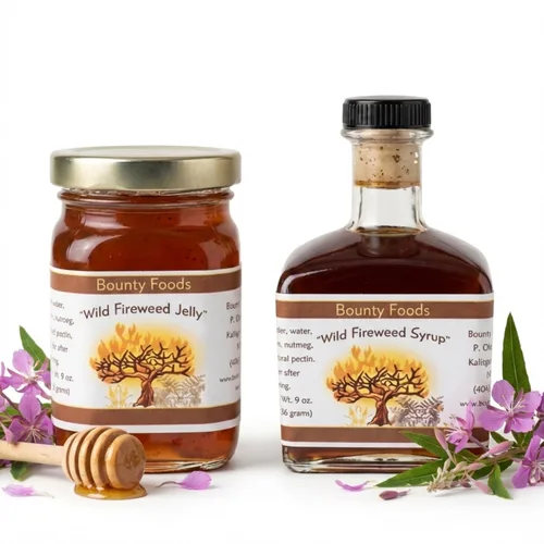 Vista 6 de Montana Fireweed Jelly - Desayuno de postre esencial de 9 onzas cultivadas y recogidas a mano en la naturaleza de Bounty Foods - Sin gluten sin OMG