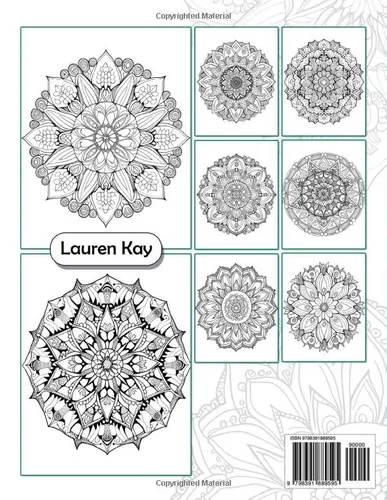 Vista 2 de 101 Mandalas Exciting And Mindful Adult Coloring Book With Stress Relieving Mandala Style Patterns