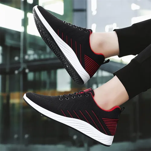 Vista 8 de Zapatos Tenis para hombre Baratos de moda de verano y para hombre, zapatillas de correr sin cordones para hombre
