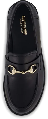 Vista 5 de CUSHIONAIRE Romeo - Mocasines sin cordones para mujer + espuma viscoelástica, anchos disponibles, Negro