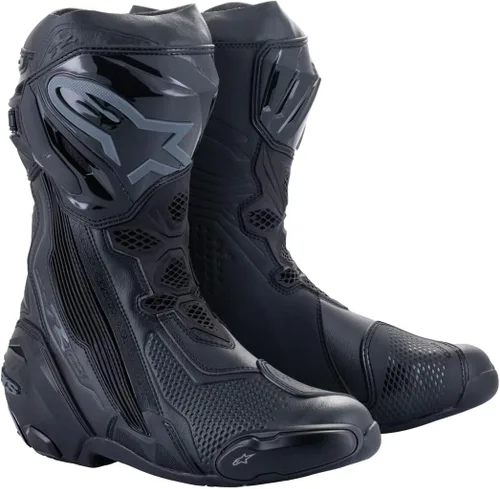 Vista 4 de Botas de carreras para motocicleta Alpinestars Supertech R, certificadas CE de alto rendimiento Negro