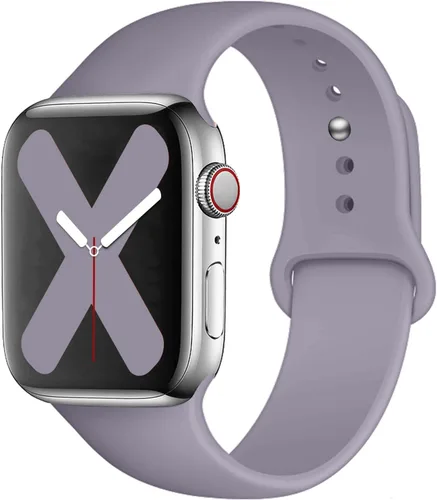 Vista 26 de Saucyi Compatible con Apple Watch Band 1.614 in 1.575 in 1.496 in 1.929 in 1.772 in 1.732 in 1.654 in, correa deportiva de silicona suave con cierre