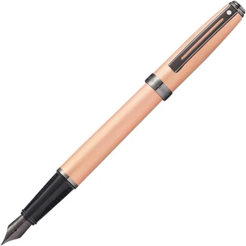 Vista 6 de Sheaffer Prelude - Bolígrafo de laca de ónix negro con tapa de paladio perseguido y ribete chapado en oro de 22 quilates
