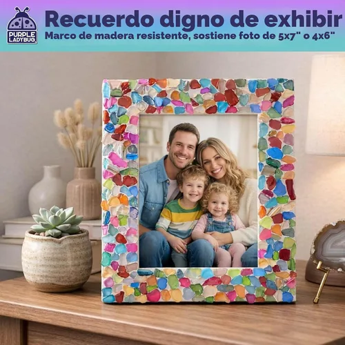 Vista 8 de Kit de manualidades de marco de fotos de mosaico para niñas de 8 a 12 años