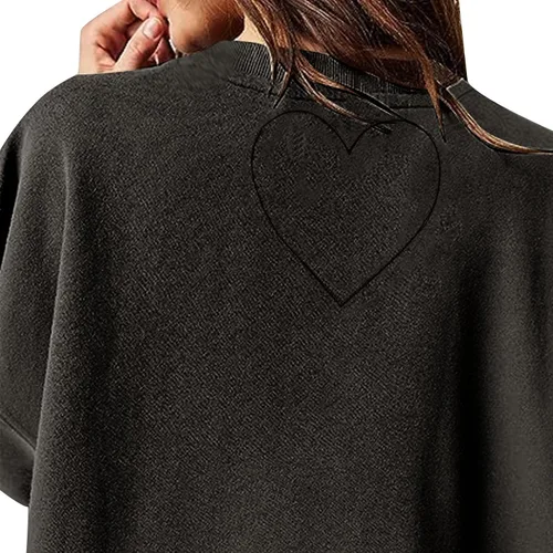 Vista 4 de Womens Oversized Sweatshirt Dress 2023 Fall Fashion Long Sleeve Pullover Tops Relaxed Fit Sweatshirts Mini Dress
