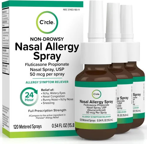 Vista 11 de Fluticasone - Aerosol Nasal para Alivio de Alergias – 24 horas sin somnolencia – Aerosol nasal para alivio de alergias sinusales – Fuerza