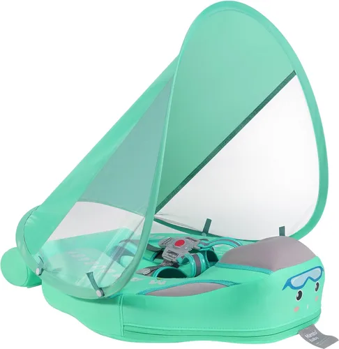 Vista 14 de Mambobaby Flotador con toldo mejorado no inflable para bebé, flotador inteligente de Mambo para natación, flotador de natación para bebé, flotador