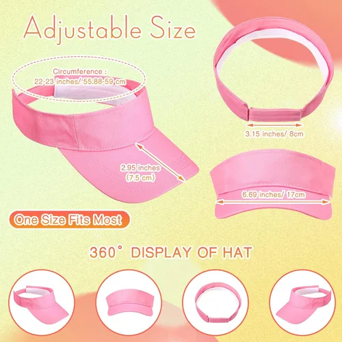 Vista 2 de Silkfly 36 Pack Sun Visor Hats Adjustable Sports Athletic hat UV Protection Sun Visor Cap for Men Women Tennis Running Golf