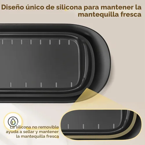 Vista 5 de Hekeieon - Mantequillera con tapa, recipiente de mantequilla, fácil de servir, contenedor de mantequilla para mantequilla de la costa este y oeste