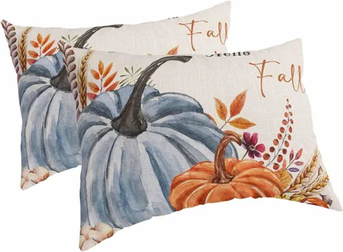 Vista 8 de Funda de almohada corporal de calabazas de otoño, fundas de almohada suaves decorativas para sofá largo y lumbar, funda de cojín con cierre
