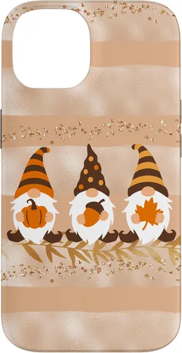 Vista 4 de Fall Autumn Gnomes Phone Case Modern Pastel Cute Beige Case for iPhone 17
