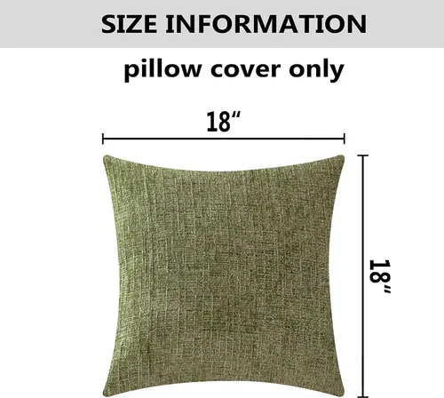 Vista 5 de Home Brilliant - Funda decorativa para cojín, diseño afelpado de terciopelo de felpilla a rayas, 1 pieza Verde Fresco