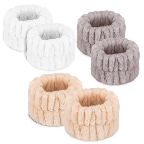 Vista 14 de Toallas de muñeca para mujer para lavar la cara, toalla de microfibra para spa, pulseras absorbentes, banda para el sudor para niñas que evitan que