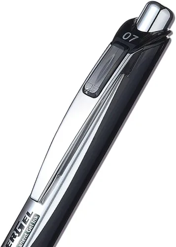 Vista 10 de Pentel EnerGel PRO - Bolígrafo de gel permanente, (0.028 in), línea media, tinta negra, caja de 12 bolígrafos (BLP77-A)
