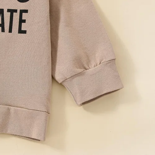 Vista 4 de Conjunto de 2 piezas de ropa de otoño e invierno para niños pequeños y bebés camisas de manga larga sudadera de calabaza con pantalones