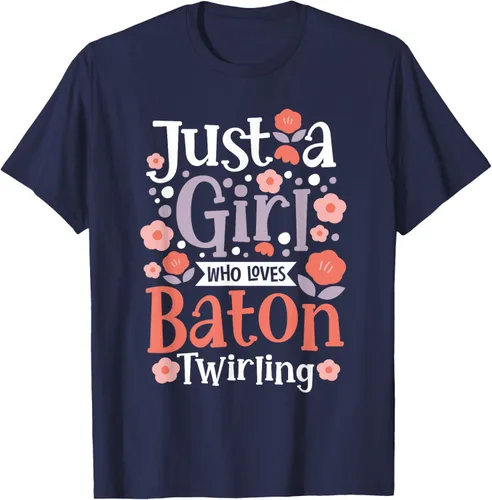 Vista 69 de A Girl Who Loves Baton Twirling - Camiseta de giro Majorette Twirler, Negro