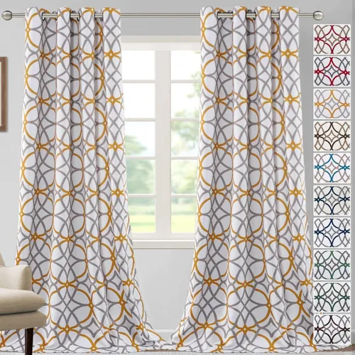 Vista 25 de H.VERSAILTEX Cortinas opacas de 63 pulgadas de largo, juego de 2 paneles de cortinas térmicas y cortinas para tratamiento de ventana, reducción