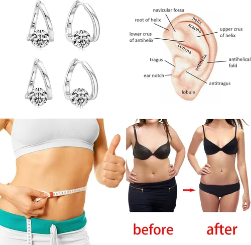 Vista 4 de Aretes linfáticos para mujer en Prime Yoopulse, aretes linfáticos para terapia de linfvidad, aretes de germanio, joyería de drenaje linfático