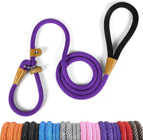 Vista 15 de lynxking Correa Deslizante para Perros de 5 6 8 PIES Correa de Entrenamiento para Perros Resistente de Servicio Pesado Trenzada Sin Tirones Correa