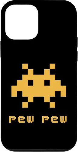 Vista 16 de iPhone 16 Alien Invaders Pew Space 8-bit Retro Video Game Gift Case