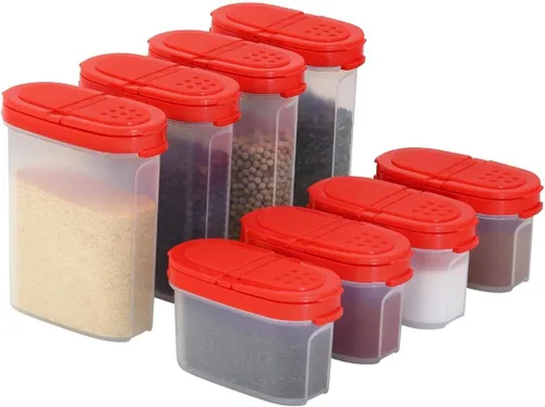 Vista 8 de SIGNORA WARE Tarros de especias con tapas – Juego de recipientes herméticos vacíos recargables de 4 onzas para especias y condimentos – 2 en 1