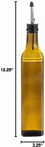 Vista 16 de Restaurantware-Chef 101 Dispensador de aceite de oliva de 16.9 onzas, 1 botella dispensadora de aceite de cocina, con vertedor de acero inoxidable