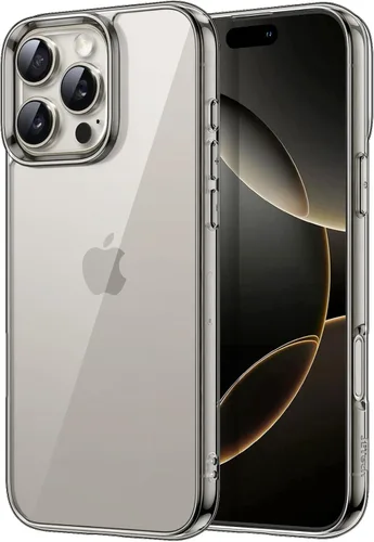 Vista 9 de JETech Funda para iPhone 16, antiamarilleo, color negro Shockproof Protection, Scratch Resistant Hard PC Back, Durable Transparent TPU Bumper