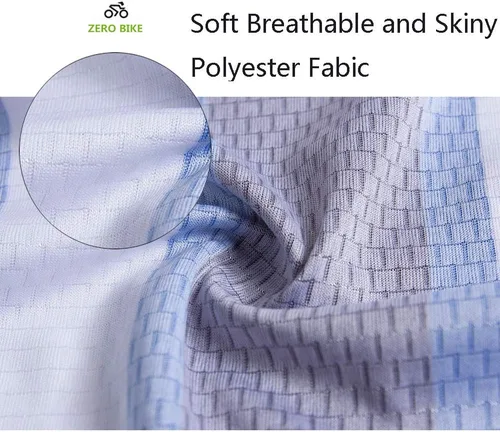 Vista 4 de ZEROBIKE Conjunto de camiseta de ciclismo de manga corta para hombre, transpirable, de secado rápido, acolchado, 3D, ropa de bicicleta MTB