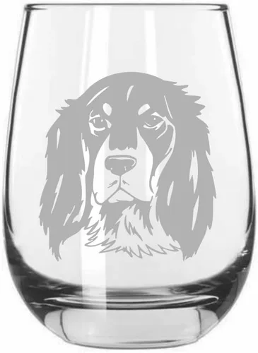 Vista 511 de Shar Pei (chino) - Vaso de vino sin tallo grabado para perro, 15.25 onzas