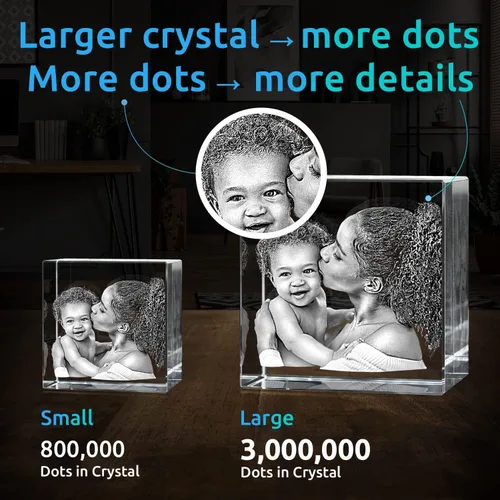 Vista 3 de ArtPix 3D Foto de Cristal, Regalos Personalizados de Navidad para Mujeres, Esposa, Ella, Él, Hombres, Esposo, Abuela, Gran Regalo Personalizado