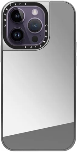 Vista 50 de CASETiFY Funda de espejo para iPhone Air [Reflejante/Compatible con Magsafe / Protección contra caídas de 4.9 pies de grado militar 1X] - Negro