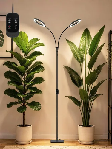 Vista 10 de Luces de crecimiento de 48W para plantas de interior, luz de planta LED de Blanco