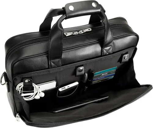Vista 4 de Polare Full Grain Leather 16.5'' Laptop Bag Briefcase for Men Business Messenger Work Bag Fits 15.6'' Laptop