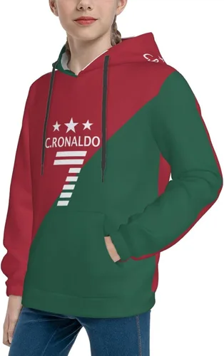 Vista 7 de Luja Dling Ronaldo #7 Cr7 - Sudadera con capucha para adolescentes con bolsillo