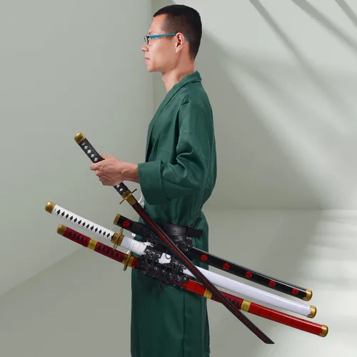 Vista 6 de Anime Sword 41 inch,Zorowado ichimonjiAnime Original Texture,for Role-Playing and Collection, with One Display Stand