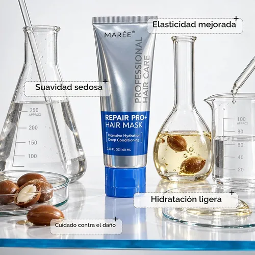 Vista 3 de MAREE Mascarilla capilar para cabello dañado - Colágeno y queratina