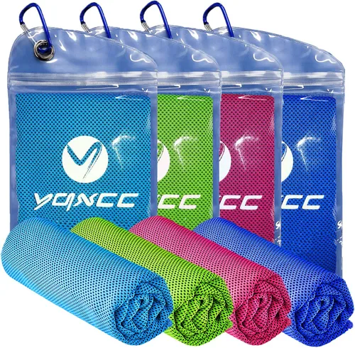Vista 18 de YQXCC Paquete de 8 toallas refrescantes (47 x 12 pulgadas), toalla de cuello fría de hielo, microfibra suave y transpirable para yoga, golf
