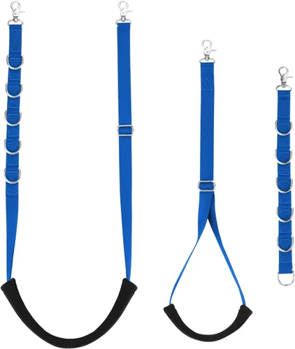 Vista 17 de Lazos de aseo para perros, correas para el vientre para mascotas, bandas para el vientre, color negro, herramientas de aseo cómodas y ajustables