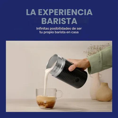 Vista 4 de Nespresso Aeroccino 3 Espumador de Leche, Negro, Acero
