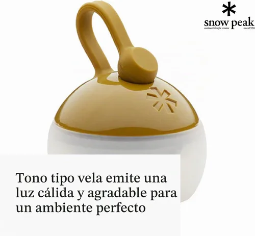 Vista 3 de Snow Peak Hozuki - Mini linterna, compacta, brillante, portátil, luz de campamento, color dorado