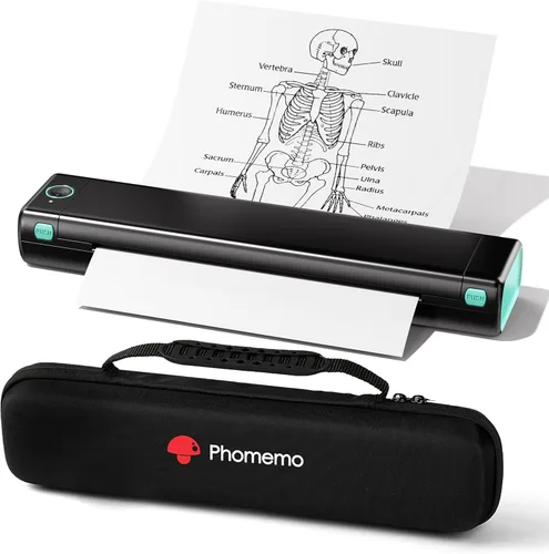 Vista 13 de Phomemo Impresoras portátiles inalámbricas para viajes, M08F impresora térmica Bluetooth compatible con papel tamaño carta de EE.UU. de 8.5"x11