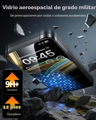 Vista 4 de Paquete de 4 protectores de pantalla de privacidad para iPhone 13 Pro Max [100% antiespía] Negro