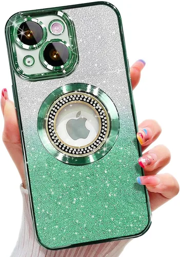Vista 131 de Misscase Funda magnética con purpurina para iPhone 11 compatible con MagSafe, protección completa, delgada, a prueba de golpes, antiarañazos