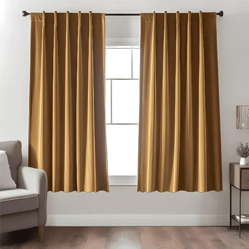 Vista 8 de Cortinas opacas de terciopelo negro para sala de estar, 52 pulgadas de ancho x 63 pulgadas de largo, cortinas opacas de lujo para dormitorio