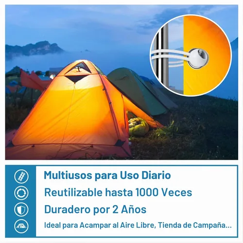 Vista 4 de Cuerdas elásticas de bola de 4 pulgadas, 50 unidades, de lona blanca, resistentes para camping, refugio, carga, pantalla de proyector, postes