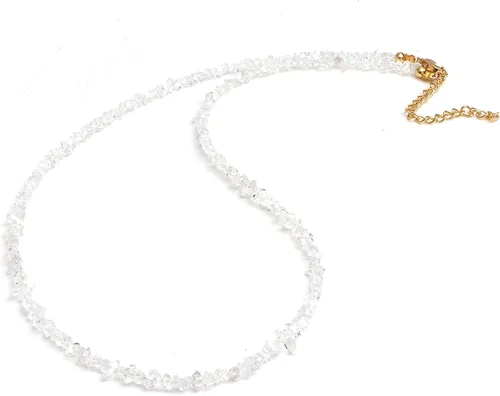 Vista 12 de Gempires - Gargantilla de cristal curativo hecha a mano, hipoalergénica, chapada en oro de 18 pulgadas, elegante joyería de uso diario