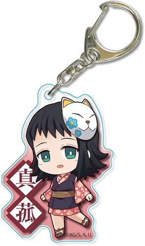 Vista 6 de Anime Demon Slayer Kimetsu No Yaiba Llaveros Llavero de dos caras Cosplay acrílico colgante llavero