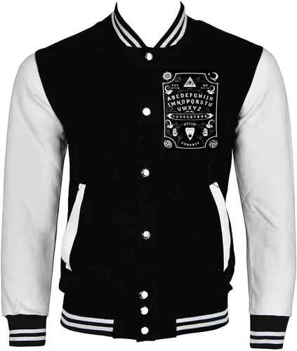 Vista 2 de Ouija Board Varsity - Chaqueta de bombardero de algodón con estampado grande