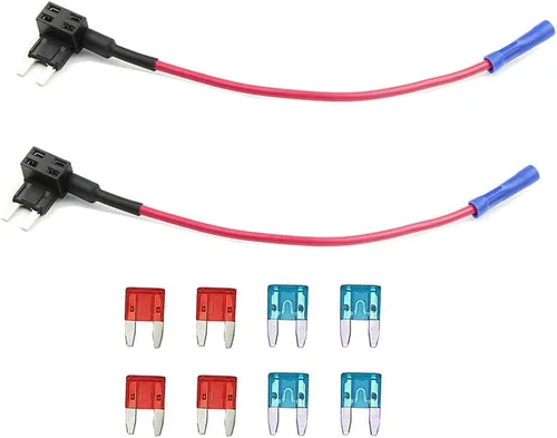 Vista 10 de Adaptador TAP de fusible para automóvil de calibre 16, 2 piezas, para fusibles tipo cuchilla de perfil bajo + 8 piezas de mini fusible de perfil