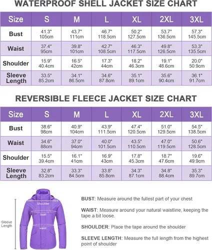 Vista 6 de Chaqueta de esquí de invierno para mujer chaqueta impermeable 3 en 1 abrigo aislado rompevientos para exteriores moda